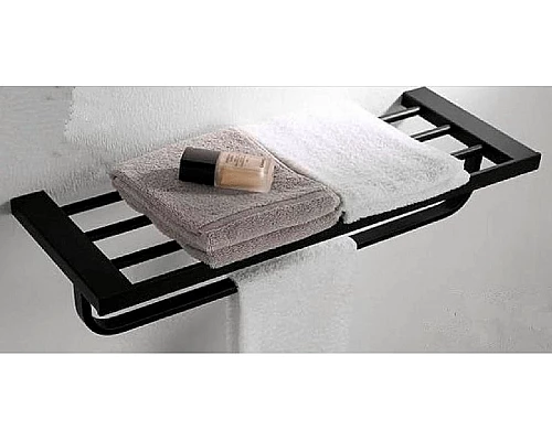 Приобрести Полка для полотенец Orans P-7201 7201000 Черная матовая в магазине сантехники Santeh-Crystal.ru