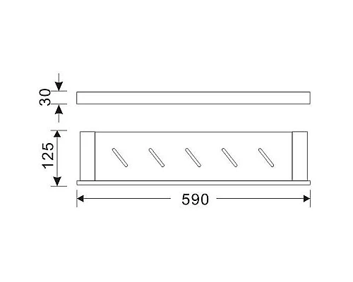 Купить Полка корзина Orans P-7202 7202000 Черная матовая в магазине сантехники Santeh-Crystal.ru