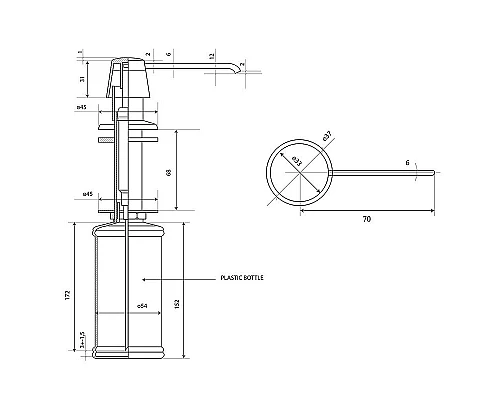 Заказать Дозатор для жидкого мыла Paini 53CRDISPABS Хром в магазине сантехники Santeh-Crystal.ru