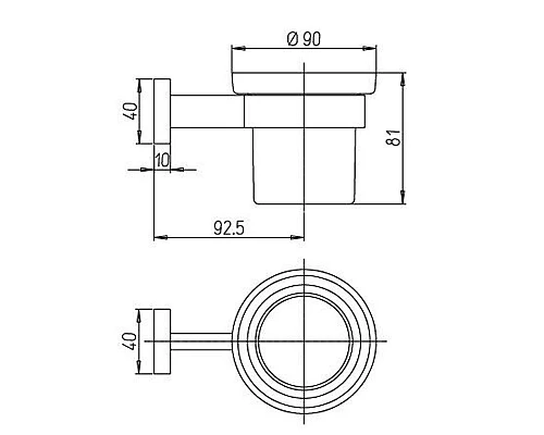 Купить Стакан для зубных щеток Paini Dax-R 84CR041BI Хром в магазине сантехники Santeh-Crystal.ru