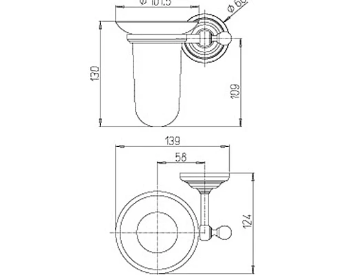 Приобрести Стакан для зубных щеток Paini Duomo 88CR041BI Хром в магазине сантехники Santeh-Crystal.ru