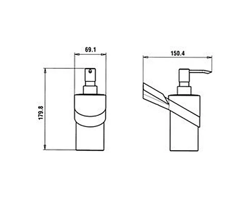 Купить Дозатор для жидкого мыла Paini Morgana 73CR031VR Хром в магазине сантехники Santeh-Crystal.ru