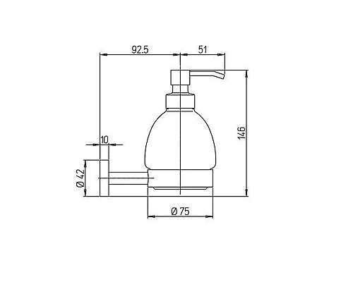 Приобрести Дозатор для жидкого мыла Paini Pixel 81CR031BI Хром в магазине сантехники Santeh-Crystal.ru