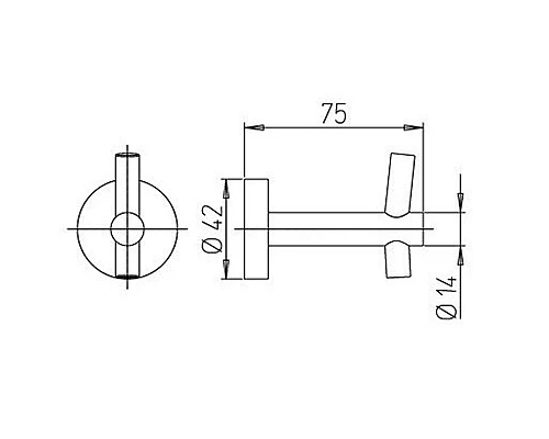Приобрести Двойной крючок Paini Pixel 81CR011 Хром в магазине сантехники Santeh-Crystal.ru