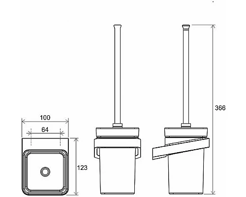 Приобрести Держатель для ершика Ravak 10° X07P566 Черный матовый в магазине сантехники Santeh-Crystal.ru