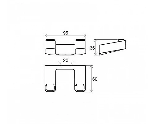 Заказать Двойной крючок Ravak 10° X07P554 Черный матовый в магазине сантехники Santeh-Crystal.ru