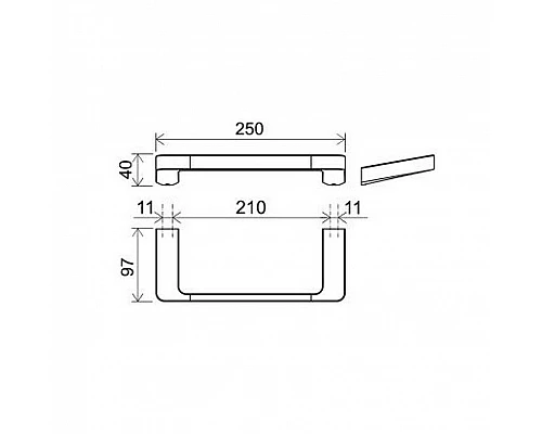 Заказать Полотенцедержатель Ravak 10° X07P560 Черный матовый в магазине сантехники Santeh-Crystal.ru