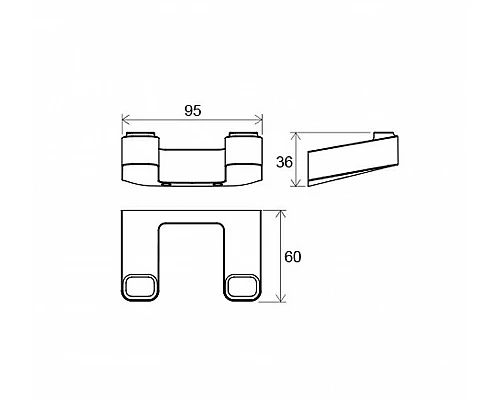 Купить Двойной крючок Ravak 10° X07P352 Хром в магазине сантехники Santeh-Crystal.ru