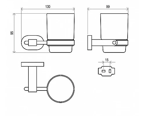 Купить Стакан для зубных щеток Ravak Chrome CR 210.00 X07P188 Хром в магазине сантехники Santeh-Crystal.ru