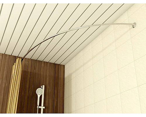 Приобрести Карниз для ванны Relisan Tugatty Polina 120x120 Гл000001700 Хром в магазине сантехники Santeh-Crystal.ru