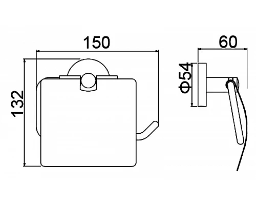 Купить Держатель туалетной бумаги Timo Saona 13042/03 с крышкой Черный в магазине сантехники Santeh-Crystal.ru