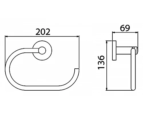 Заказать Полотенцедержатель Timo Saona 13050/03 Черный в магазине сантехники Santeh-Crystal.ru