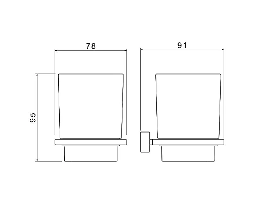 Приобрести Стакан для зубных щеток Timo Torne 43033/03 Черный в магазине сантехники Santeh-Crystal.ru