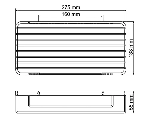 Купить Полка корзина WasserKRAFT K-72233 Хром в магазине сантехники Santeh-Crystal.ru