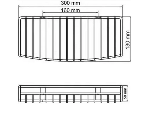 Купить Полка корзина WasserKRAFT K-141133 Хром в магазине сантехники Santeh-Crystal.ru