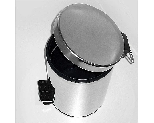 Приобрести Ведро для мусора WasserKRAFT K-637 Нержавеющая сталь в магазине сантехники Santeh-Crystal.ru