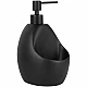 Заказать Дозатор для жидкого мыла WasserKRAFT K-8099BLACK с емкостью для губки Черный матовый в магазине сантехники Santeh-Crystal.ru