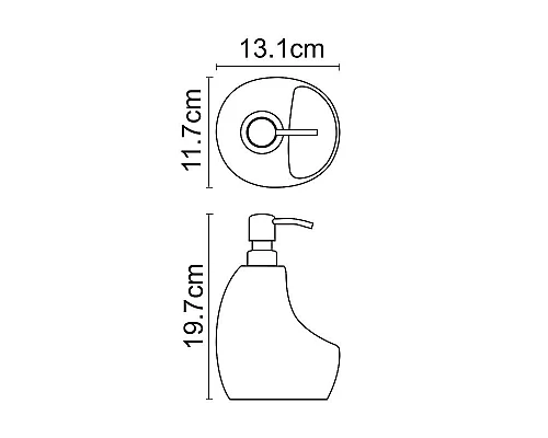 Заказать Дозатор для жидкого мыла WasserKRAFT K-8099BLACK с емкостью для губки Черный матовый в магазине сантехники Santeh-Crystal.ru
