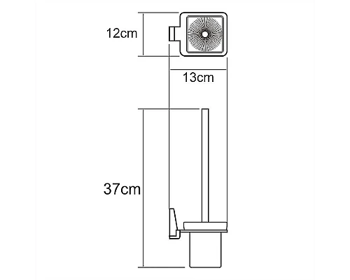 Купить Ершик для унитаза WasserKRAFT Abens K-3227 Черный матовый в магазине сантехники Santeh-Crystal.ru