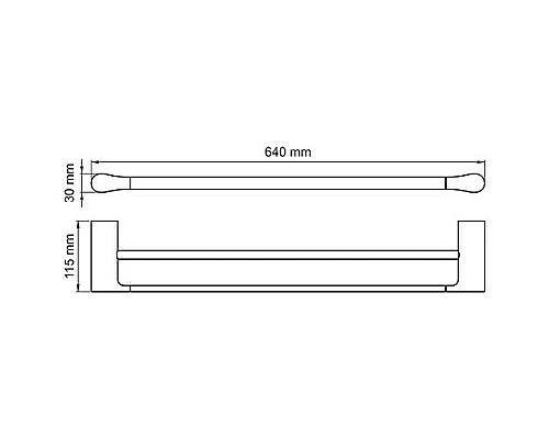 Купить Полотенцедержатель WasserKRAFT Aisch K-5940 двойной Золото матовое в магазине сантехники Santeh-Crystal.ru
