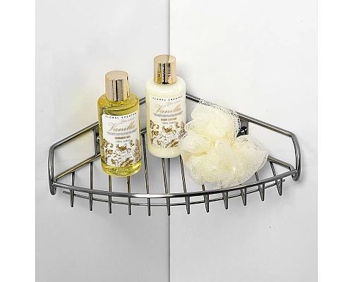 Заказать Полка корзина WasserKRAFT Ammer K-1511 угловая Хром матовый в магазине сантехники Santeh-Crystal.ru