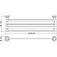 Купить Полка для полотенец WasserKRAFT Ammer K-7011 Хром матовый в магазине сантехники Santeh-Crystal.ru