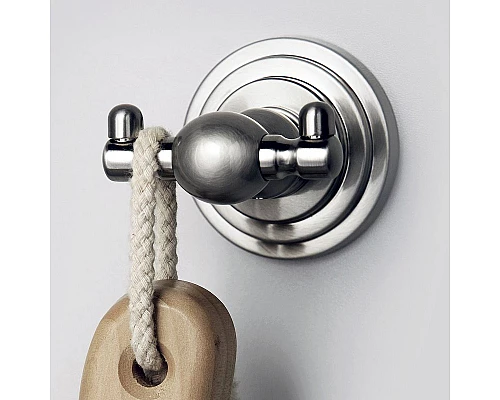 Заказать Двойной крючок WasserKRAFT Ammer K-7023D Хром матовый в магазине сантехники Santeh-Crystal.ru