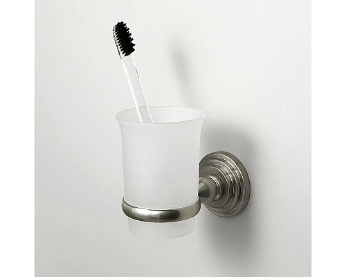 Приобрести Стакан для зубных щеток WasserKRAFT Ammer K-7028 Хром матовый в магазине сантехники Santeh-Crystal.ru