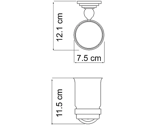 Приобрести Стакан для зубных щеток WasserKRAFT Ammer K-7028 Хром матовый в магазине сантехники Santeh-Crystal.ru