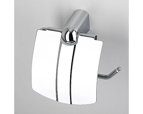 Приобрести Держатель туалетной бумаги WasserKRAFT Berkel K-6825 с крышкой Хром в магазине сантехники Santeh-Crystal.ru