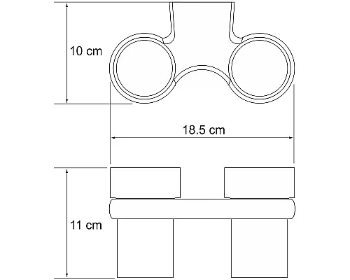 Приобрести Стакан для зубных щеток WasserKRAFT Berkel K-6828D двойной Хром в магазине сантехники Santeh-Crystal.ru