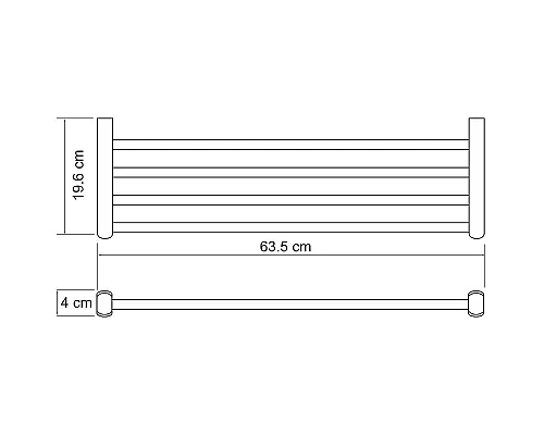 Заказать Полка для полотенец WasserKRAFT Berkel K-6811 Хром в магазине сантехники Santeh-Crystal.ru