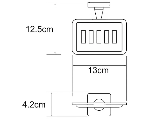 Приобрести Мыльница WasserKRAFT Dill K-3969 Хром в магазине сантехники Santeh-Crystal.ru