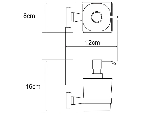 Заказать Дозатор для жидкого мыла WasserKRAFT Dill K-3999 Хром в магазине сантехники Santeh-Crystal.ru