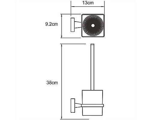 Приобрести Ершик для унитаза WasserKRAFT Dill K-3927 Хром в магазине сантехники Santeh-Crystal.ru