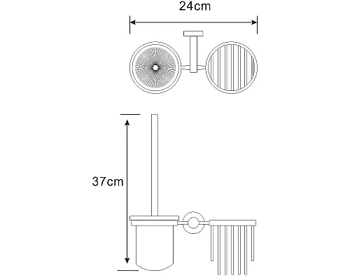 Приобрести Ершик для унитаза с держателем освежителя воздуха WasserKRAFT Donau K-9435 Хром в магазине сантехники Santeh-Crystal.ru