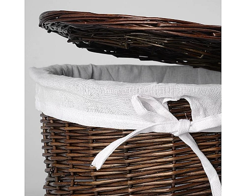 Приобрести Корзина для белья WasserKRAFT Donau WB-530-M Темно-коричневая в магазине сантехники Santeh-Crystal.ru