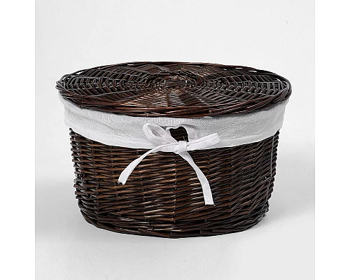 Приобрести Корзина для белья WasserKRAFT Donau WB-530-M Темно-коричневая в магазине сантехники Santeh-Crystal.ru