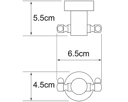 Купить Двойной крючок WasserKRAFT Donau K-9423D Хром в магазине сантехники Santeh-Crystal.ru
