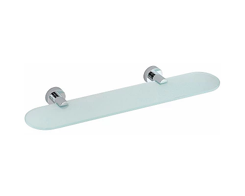 Заказать Стеклянная полка WasserKRAFT Donau K-9424 Хром в магазине сантехники Santeh-Crystal.ru