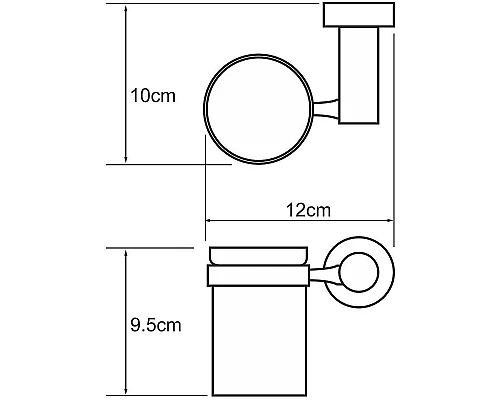Заказать Стакан для зубных щеток WasserKRAFT Donau K-9428 Хром в магазине сантехники Santeh-Crystal.ru
