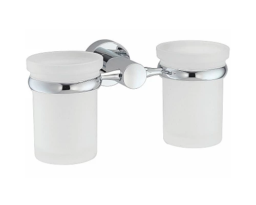 Заказать Стакан для зубных щеток WasserKRAFT Donau K-9428D двойной Хром в магазине сантехники Santeh-Crystal.ru