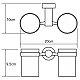 Заказать Стакан для зубных щеток WasserKRAFT Donau K-9428D двойной Хром в магазине сантехники Santeh-Crystal.ru