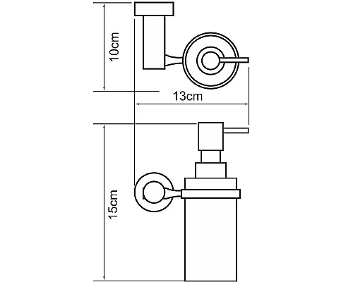 Купить Дозатор для жидкого мыла WasserKRAFT Donau K-9499 Хром в магазине сантехники Santeh-Crystal.ru