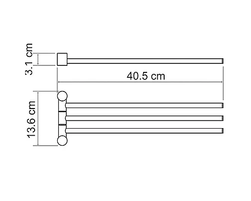 Приобрести Полотенцедержатель WasserKRAFT Exter K-1533 поворотный Светлая бронза в магазине сантехники Santeh-Crystal.ru