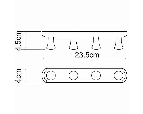 Заказать Вешалка для полотенец WasserKRAFT Exter K-1094 Светлая бронза в магазине сантехники Santeh-Crystal.ru