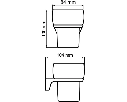 Приобрести Стакан для зубных щеток WasserKRAFT Glan K-5128 Черный глянцевый в магазине сантехники Santeh-Crystal.ru