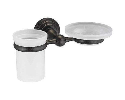 Заказать Стакан для зубных щеток с мыльницей WasserKRAFT Isar K-7326 Темная бронза в магазине сантехники Santeh-Crystal.ru