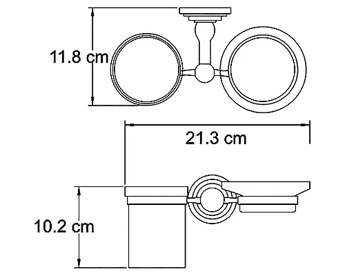 Заказать Стакан для зубных щеток с мыльницей WasserKRAFT Isar K-7326 Темная бронза в магазине сантехники Santeh-Crystal.ru