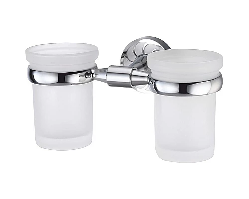 Купить Стакан для зубных щеток WasserKRAFT Isen K-4028D двойной Хром в магазине сантехники Santeh-Crystal.ru